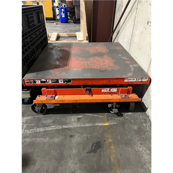 2,000 Capacity 48”x48” Rolling Air Lift Table