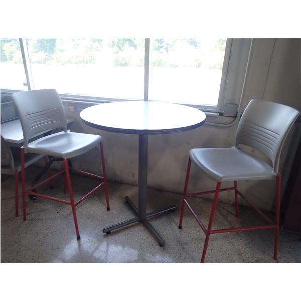 Lot of High Top Cafeteria Tables w/ 2 Chairs