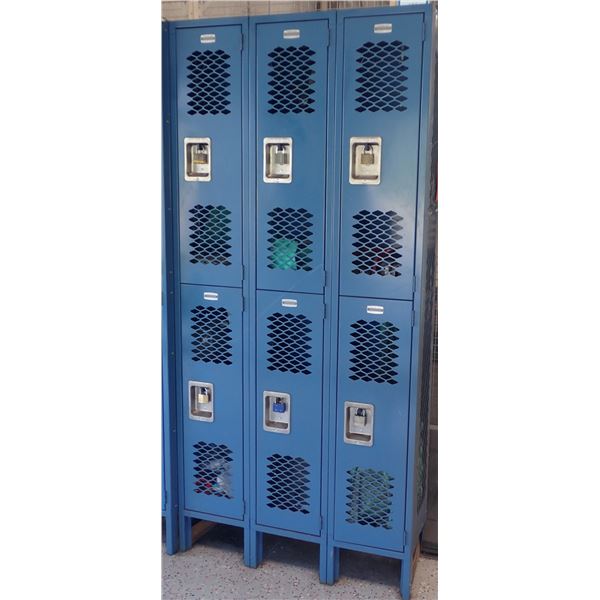 Blue Locker Section w/ (6) Compartments