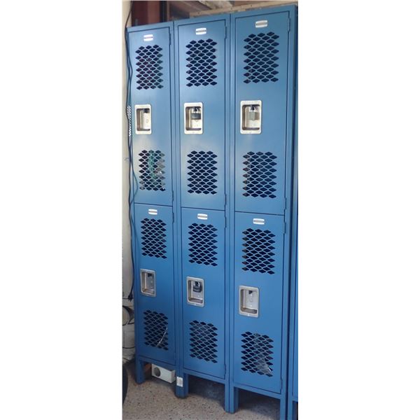 Blue Locker Section w/ (6) Compartments