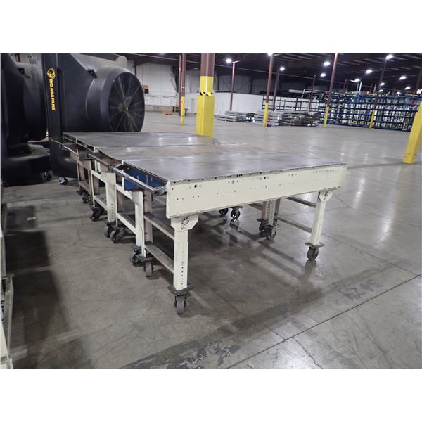 Lot of (4) 76"x 28.5" Rolling Transfer Carts