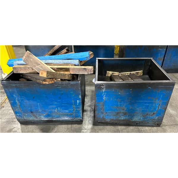 Lot of (2) 36 x36 x30  Material Hoppers w/ CONTENTS