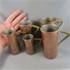 Image 2 : Set of 5 Vintage Copper and Brass Measuring Cups
