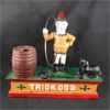 Image 1 : Vintage Trick Dog Circus Clown Cast Iron Mechanical Coin Bank 