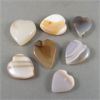Image 3 : Set of 7 Polished Agate Hearts