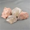 Image 1 : Set of 2 Raw Rutilated Quartz & 2 Raw Peach Moonstone Crystals