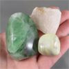 Image 1 : Polished Rainbow Fluorite, Polished Infinite Stone & Raw Rutile Quartz Crystal