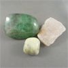 Image 3 : Polished Rainbow Fluorite, Polished Infinite Stone & Raw Rutile Quartz Crystal
