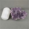 Image 5 : Polished Selenite Crystal & Raw Amethyst Crystal Cluster