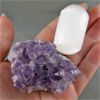 Image 6 : Polished Selenite Crystal & Raw Amethyst Crystal Cluster