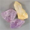 Image 3 : 2 Raw Premium Amethyst Crystals & 1 Raw Tangerine Quartz Cluster