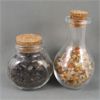 Image 2 : Set of 4 Glass Apothecary Crystal Chip Jars - Carnelian, Black Tourmaline, Peridot 