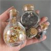 Image 8 : Set of 4 Glass Apothecary Crystal Chip Jars - Carnelian, Black Tourmaline, Peridot 