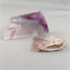 Image 2 : Polished Rainbow Fluorite Slice & Raw Oco Geode