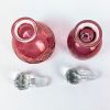 Image 2 : Set of 2 Vintage Cranberry Flashed Cut Glass Perfume Bottles 