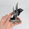 Image 4 : Set of 3 Dolphin Statues - Wood & Horn