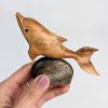 Image 5 : Set of 3 Dolphin Statues - Wood & Horn