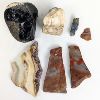 Image 1 : Set of 7 Minerals - Obsidian, Red Jasper, Labradorite and more