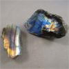 Image 2 : Set of 2 Flashy Labradorite Stones - Madagascar