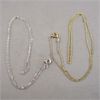 Image 1 : Sterling Silver Chain 18" & 14K Gold over Sterling Chain 18"