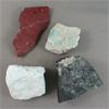 Image 2 : Raw Red Jasper, Bloodstone & 2 Amazonite Crystals
