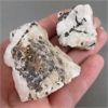 Image 1 : 2 Raw Black Tourmaline in Quartz Crystals