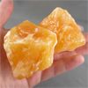 Image 1 : 2 Orange Calcite Crystals - Mexico