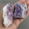 Image 1 : 2 Raw Amethyst Crystal Clusters 