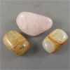 Image 2 : Set of 2 Polished Green Calcite Crystals & 1 Rose Quartz Crystal
