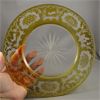 Image 2 : Antique Egermann Bohemian Amber Glass Plate - Victorian Era 9"