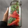 Image 2 : Set of 2 Vintage Perfect Seal Mason Jars with Plastic Vegetables 