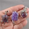 Image 2 : Set of 3 NEW Amethyst Crystal Pendants