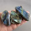 Image 2 : Lot of 3 Flashy Labradorite Stones - Madagascar