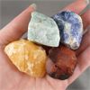 Image 1 : Lot of 4 Raw Crystals - Aventurine, Carnelian, Orange Calcite & Sodalite 