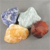 Image 3 : Lot of 4 Raw Crystals - Aventurine, Carnelian, Orange Calcite & Sodalite 