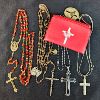 Image 1 : Lot of Religious Jewelry Items & Small Pouch
