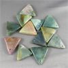 Image 1 : 12 Fancy Jasper Drilled Triangle Pendants