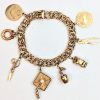 10K Gold Charm Bracelet - 37 grams total weight