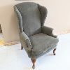 Green Fabric Arm Chair