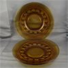 Image 2 : Set of 2 Vintage Amber Glass Plates