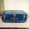 Vintage Blue Steamer Trunk 29.5" x 15" x 12"