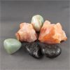 Image 2 : 2 Raw Carnelian, 2 Polished Amazonite & 2 Polished Black Tourmaline and Red Jasper Stones