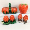 Image 1 : Set of 4 Ceramic Strawberry Kitchen Items 