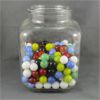 Image 1 : Vintage Glass Jar Filled With Mixed Marbles 