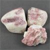 Image 1 : Lot of Pink Tourmaline In Quartz Crystals - 1 Raw & 2 Polished  