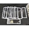 Image 2 : Set of 9 White Rectangular Stretch Frames 12" x 4.5"
