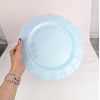 Image 2 : Vintage Pyrex Blue Delphite Dinner Plate & 3 Coffee Cups