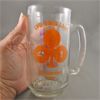 Image 2 : Set of 3 Vintage Glass Beer Mugs 5.5" tall