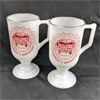 Image 1 : Set of 2 Brandon Broadway Hits District 2 Convention 1976 White Glass Mugs 