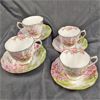Image 1 : Set of 4 Royal Albert Bone China "Blossom Time" Teacups & Saucers